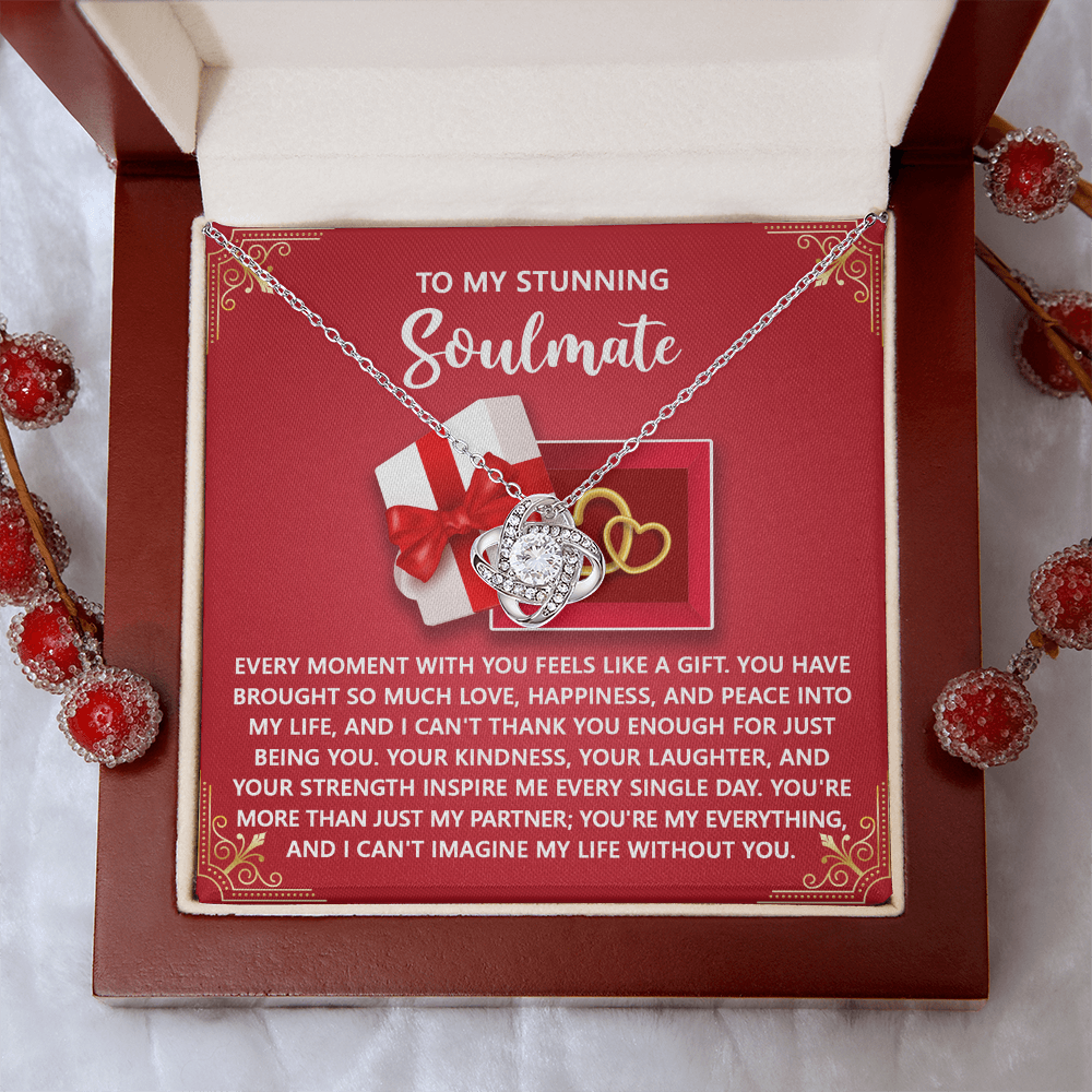 To My Stunning Soulmate Necklace, Gifts For Teen Girlfriend From Boyfriend, My Soulmate Gifts For Her, Valentine's Gifts For Women