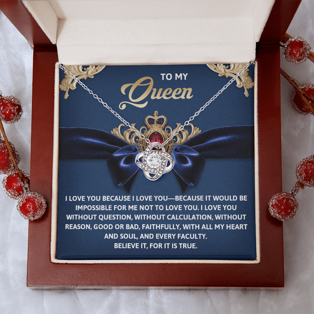 To My Queen Necklace, Valentine Jewelry For Women, Valentine Gift For Wife, Great Valentine Gifts For Her, Valentine Gift For Wife From Husband