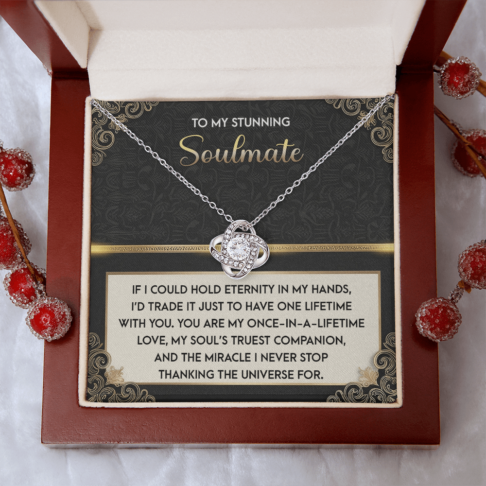 To My Stunning Soulmate Necklace, Best Valentine Gift For Wife, Valentine Gift Ideas For Her, Valentine Necklaces For Women, Wife Valentine Gift