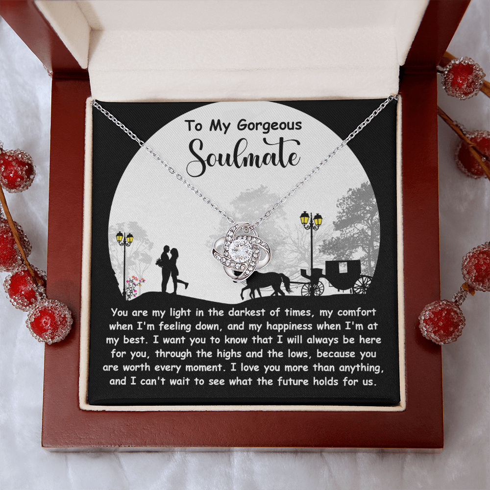 To My Gorgeous Soulmate Necklace, Necklace For Your Girlfriend, Valentine's Day Gifts For Women, Valentines Day Necklace For Girlfriend