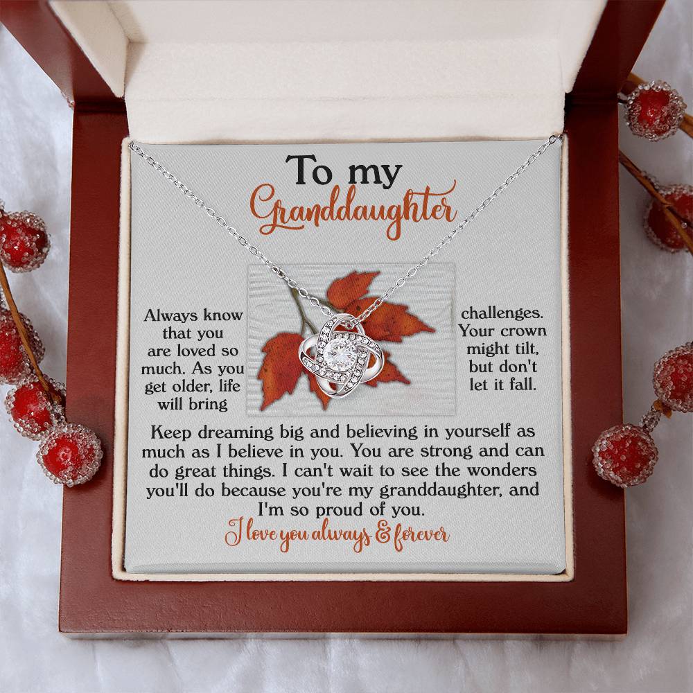 To My Granddaughter Necklace, Gifts Valentines Day For Granddaughter, Grandmother Granddaughter Necklace, Papa Necklace For Granddaughter