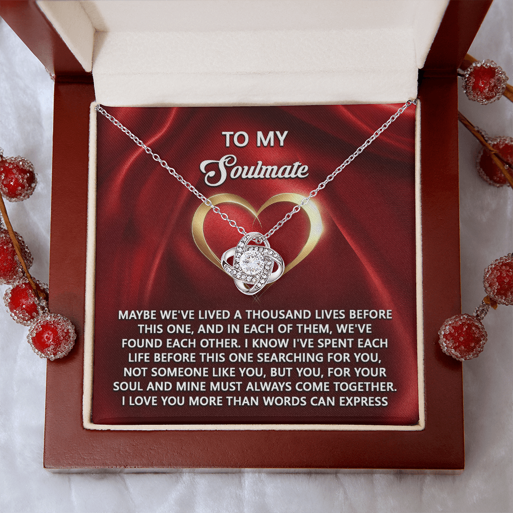 To My Soulmate Necklace, Valentine Gift For Wife From Husband, Gifts For Wife From Husband Unique Christmas, Unique Valentine Gifts For Her