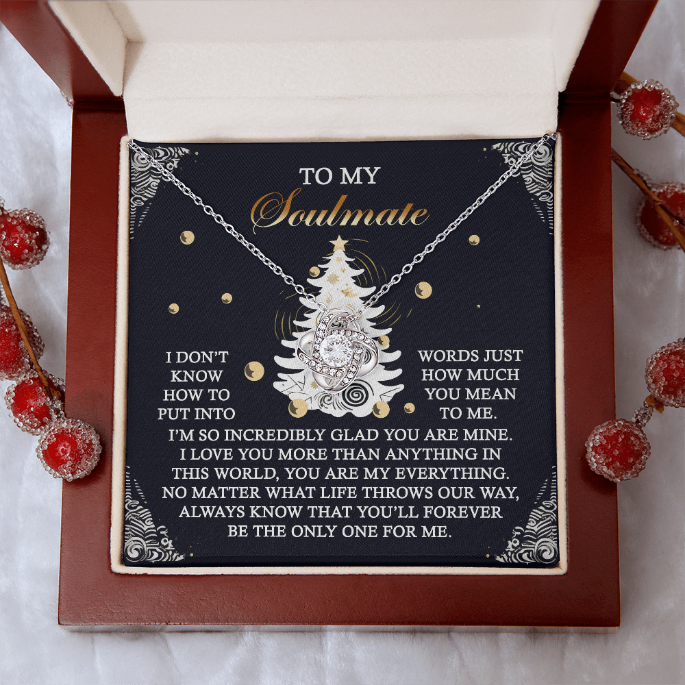 To My Soulmate Necklace For Women, Christmas Jewelry For Women, Soulmate Anniversary Jewelry, Christmas Presents For Your Girlfriend