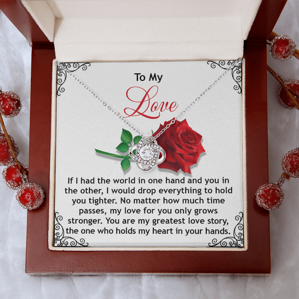 To My Love Necklace, Valentine Gift For Wife, Valentine's Necklace For Her, Valentine Gift For Wife From Husband, Necklace For My Girlfriend