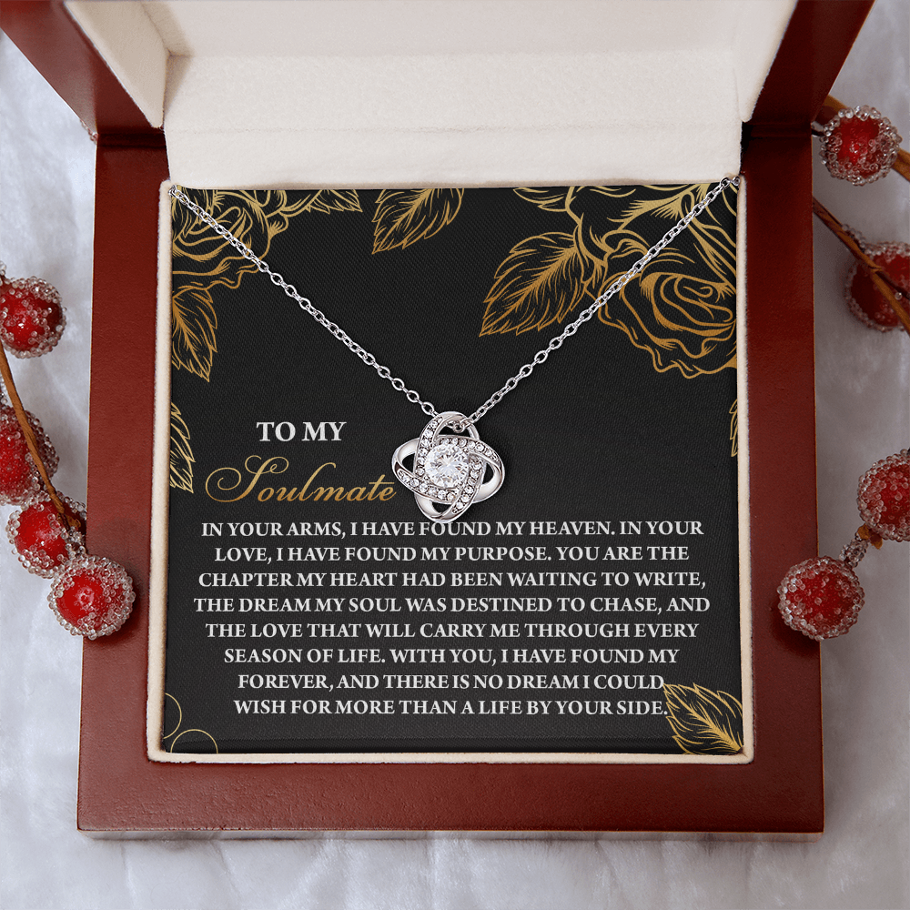 To My Soulmate Necklace, Gifts For Women Girlfriend, Valentine's Necklace For Her, Great Valentine Gifts For Her, Heart Necklace For Girlfriend