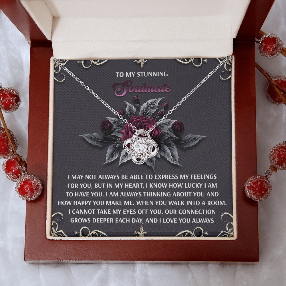 To My Stunning Soulmate Necklace, Cute Necklace For Girlfriend, Soulmate Gifts For Women, Valentine Presents For Womenromantic Stuff For Girlfriend