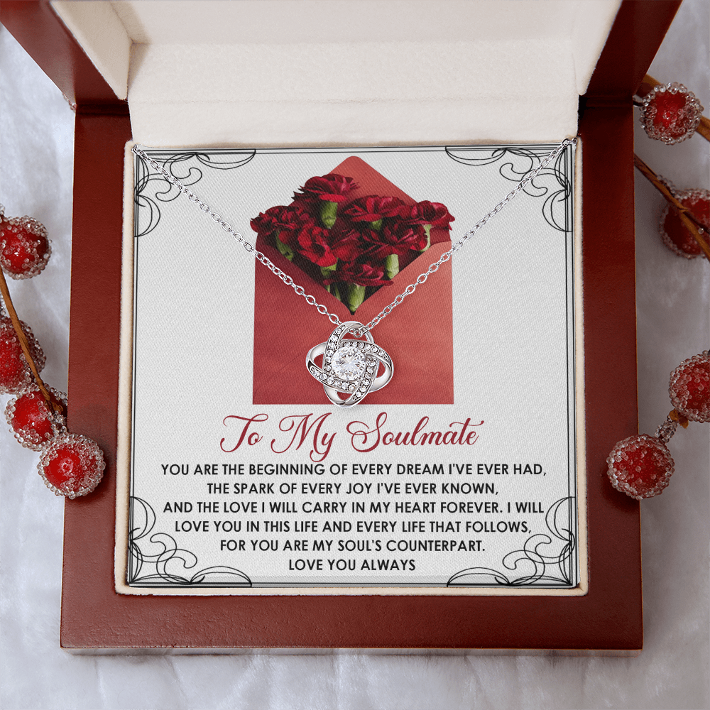 To My Soulmate Necklace, Mothers Day Gifts For My Girlfriend, Valentine Gifts For Women, Valentine's Day Gift Wife, Girlfriend Necklace For Women