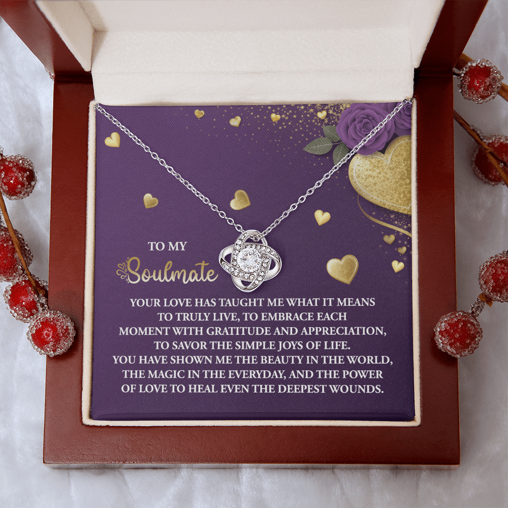 To My Soulmate Necklace, Valentine Gifts For Women, Valentine Jewelry For Women, Romantic Valentine's Day Gift, Valentine For Her Gift