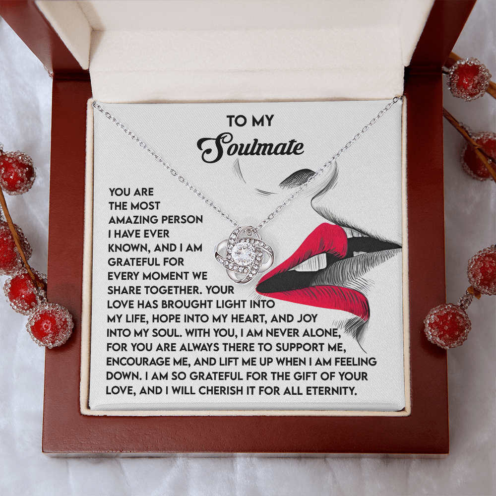 To My Soulmate Necklace, Valentine's Necklace For Her, Valentine Gifts For Husbands From Wife, Gifts For Soulmate, Valentine's Day Gifts For Women