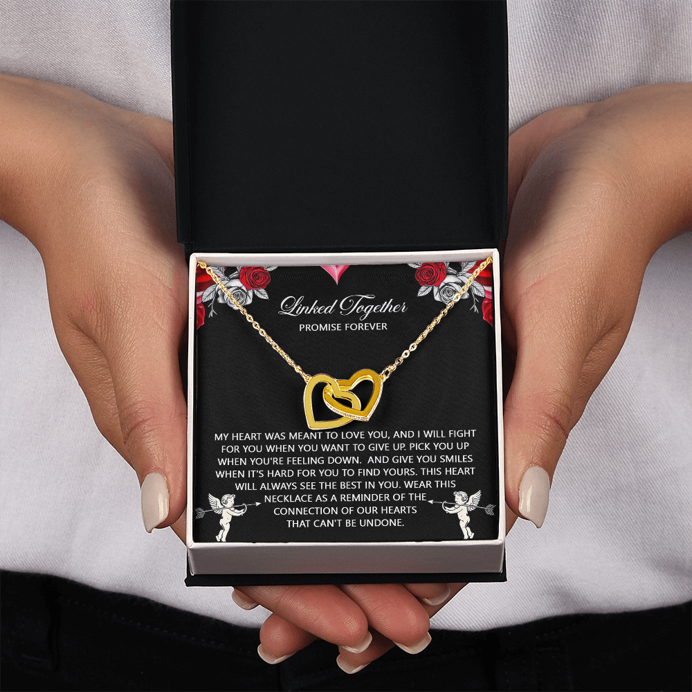 Linked Together Promise Forever Necklace, Valentine's Day Gifts For Women, Best Valentine Gifts For Wife, Valentine's For Her, Female Valentine Gifts