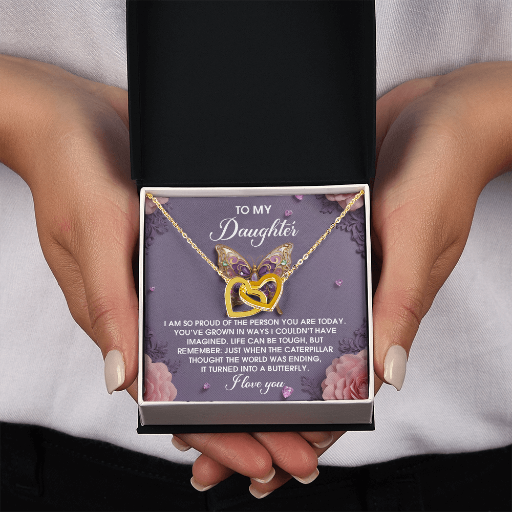 To My Daughter Necklace, Daughter Necklace From Daddy, Daughter Gifts From Mom And Dad, Necklace For My Daughter