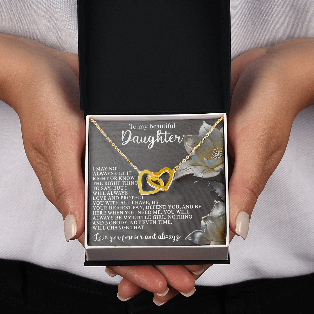 To My Beautiful Daughter Necklace, Mother Daughter Locket Necklace, To My Daughter Necklace From Dad Gold, To My Daughter Necklace Love Dad
