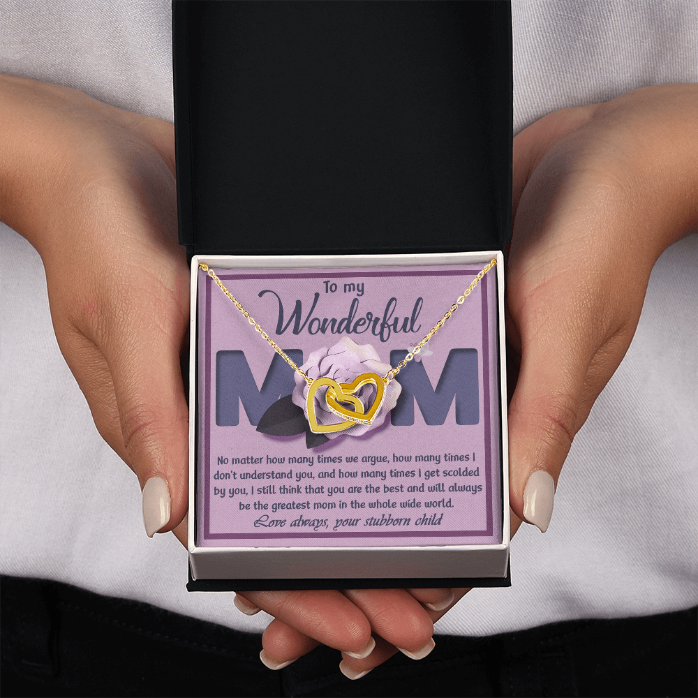 To My Wonderful Mom Necklace, Mom Necklace For Mothers Day, Mom Jewelry Gifts From Daughter, Gifts To Mom From Daughter