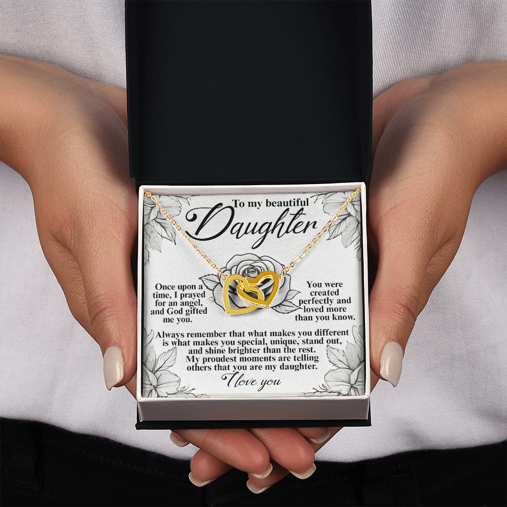To My Beautiful Daughter Necklace, Mommy And Daughter Necklace, Cute Gifts For Dad From Daughter, Daddy And Daughter Gifts
