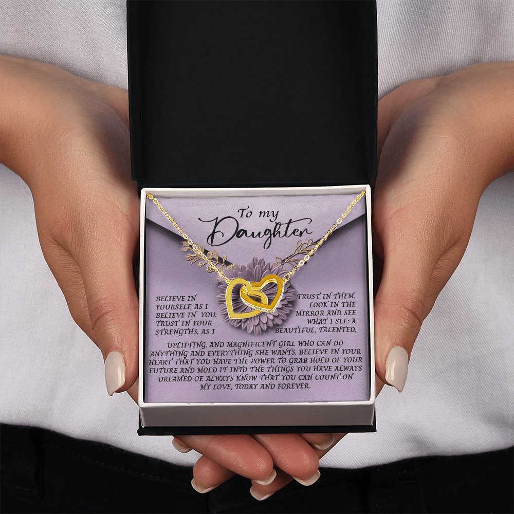 To My Daughter Necklace, Daughter Necklace From Mom And Dad, Dad To Daughter Necklace, Daughter Necklace From Mom And Dad