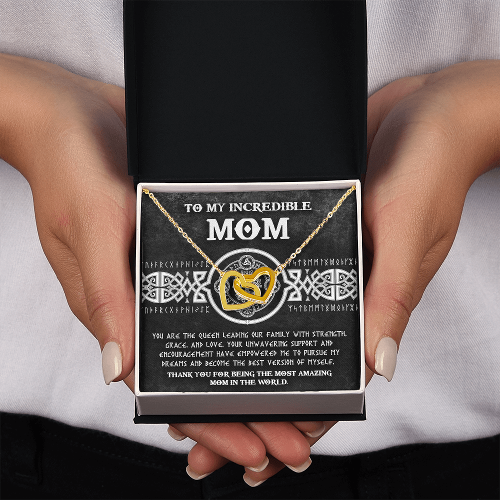 To My Incredible Mom Necklace, Necklaces For Moms From Daughters, Message Card Necklace Gift To Mom, Necklaces For Moms