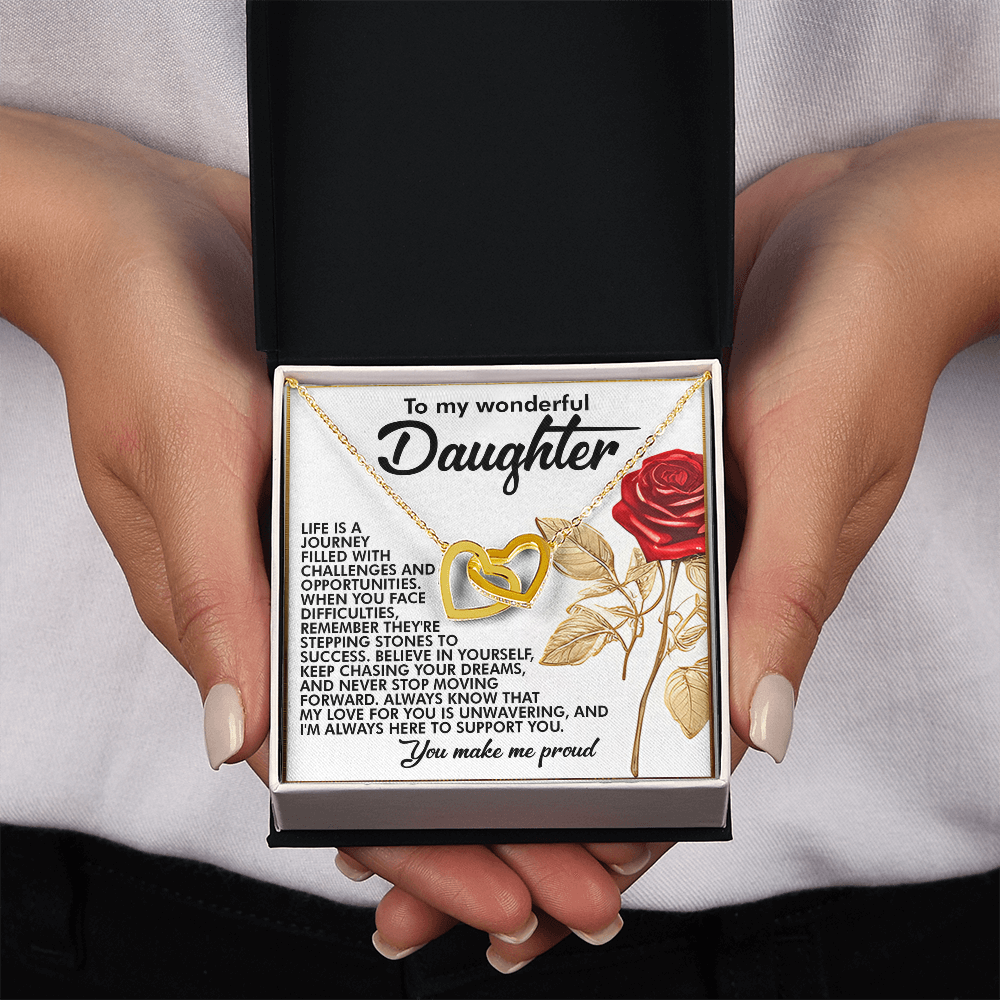 To My Wonderful Daughter Necklace, Gifts For Grown Daughter From Dad, Daughter Valentine Gift From Dad, Daughter Necklace From Parents