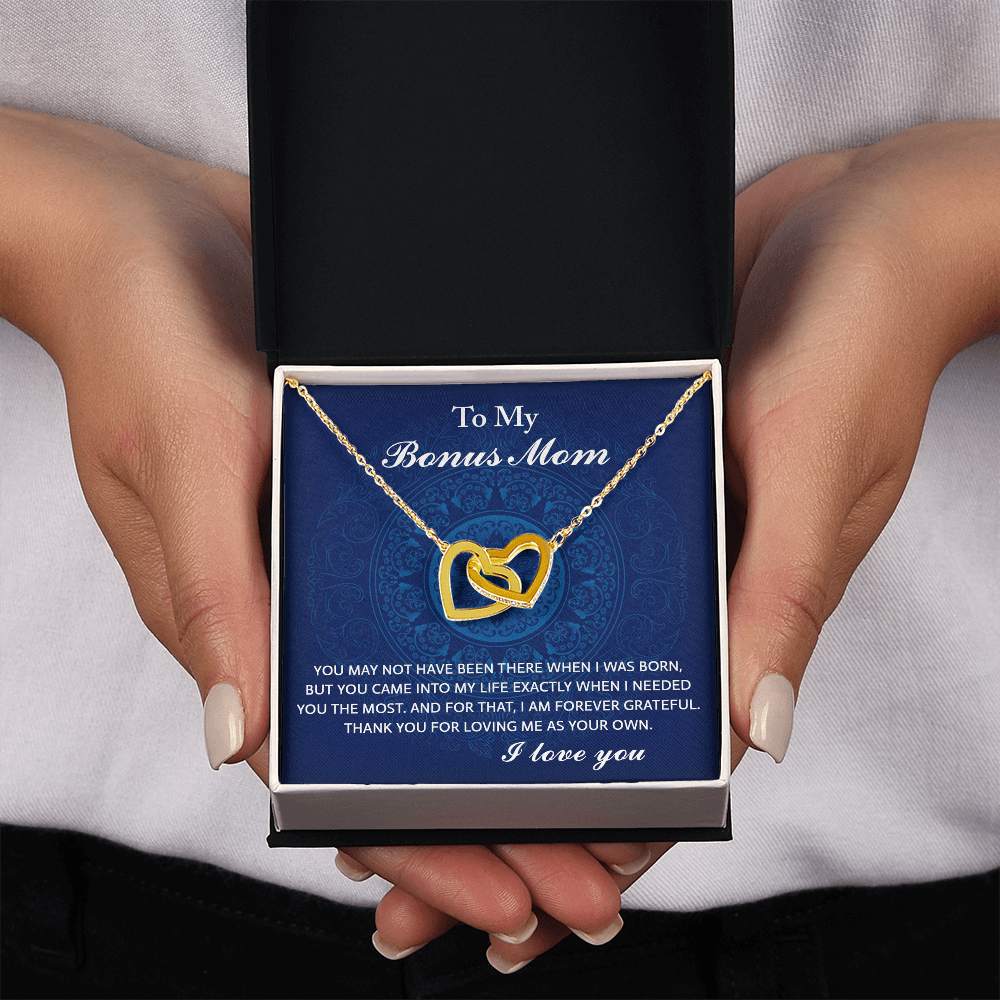 To My Bonus Mom Necklace, To My Bonus Mom On My Wedding Day, Necklace Mom And Daughter, Gifts For Mom On Mother's Day