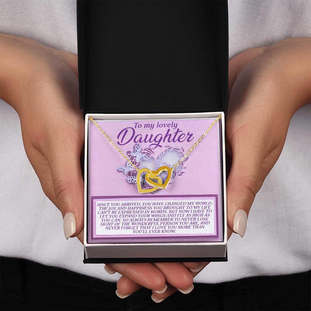 To My Lovely Daughter Necklace, Adult Daughter Valentines Gifts, Necklace From Dad To Daughter, Father And Daughter Necklace