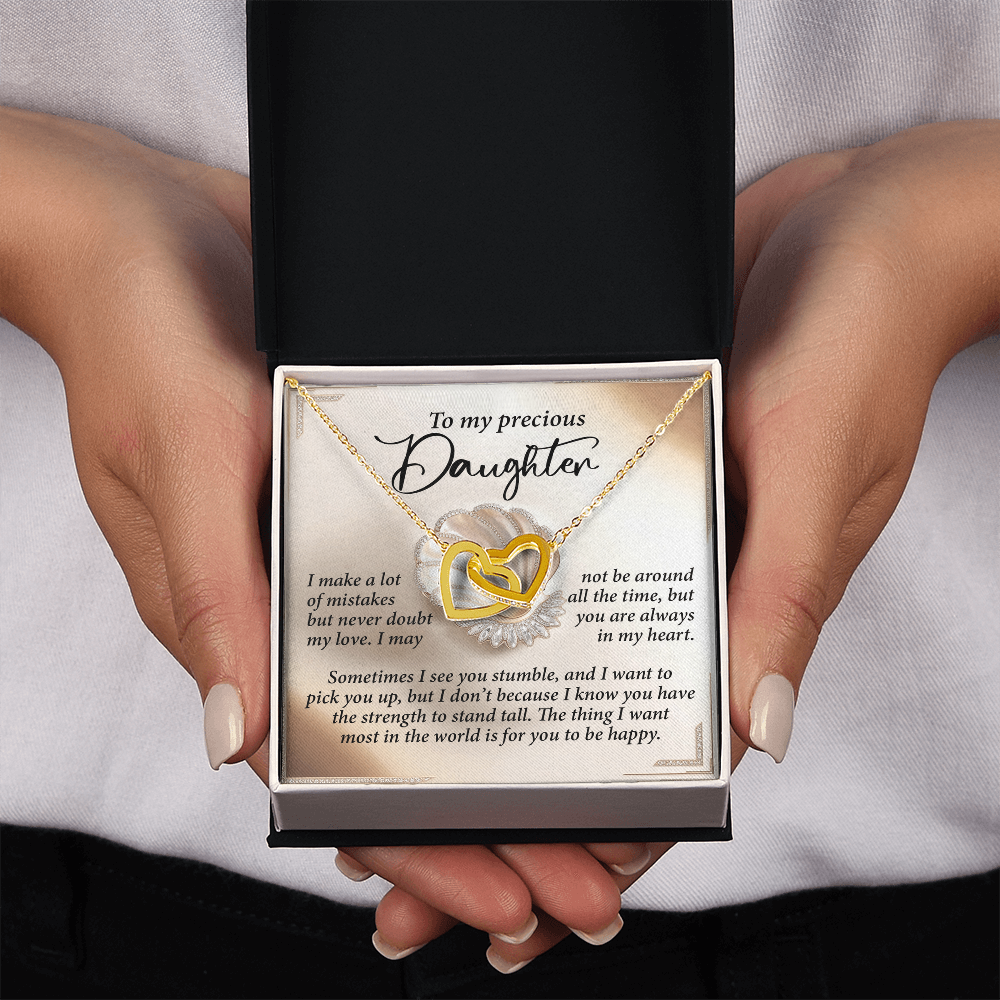 To My Precious Daughter Necklace, To My Daughter From Dad, Mother And Daughter Jewelry, To My Daughter From Mom