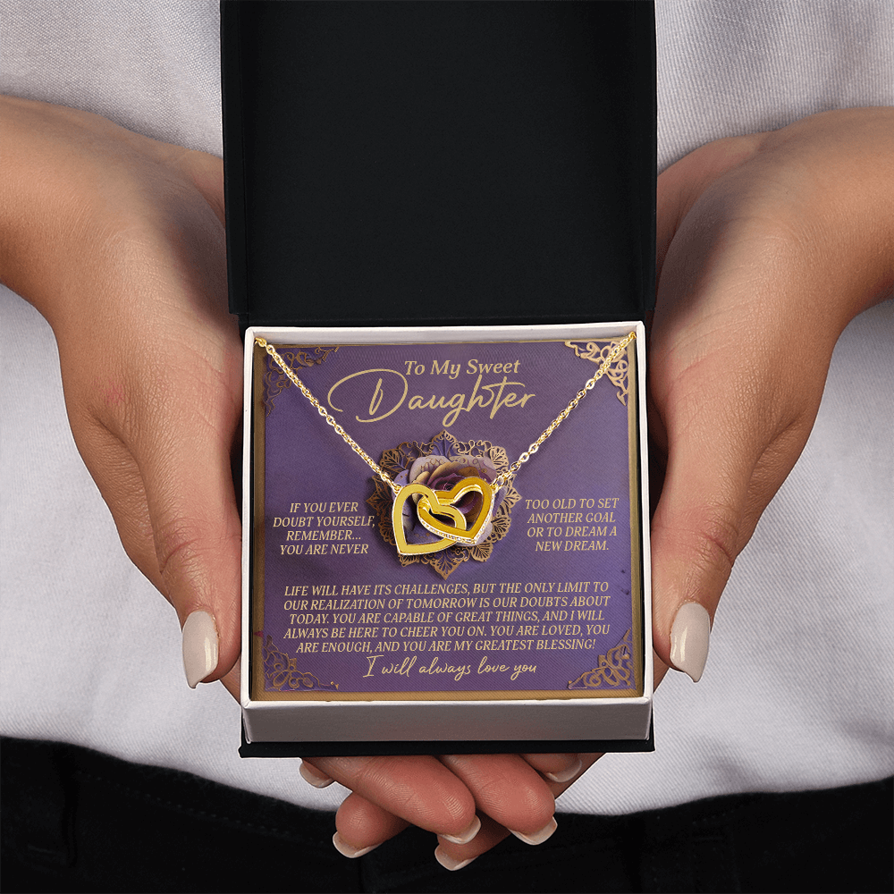 To My Sweet Daughter Necklace, To My Daughter From Dad, Mother And Daughter Jewelry, To My Daughter From Mom