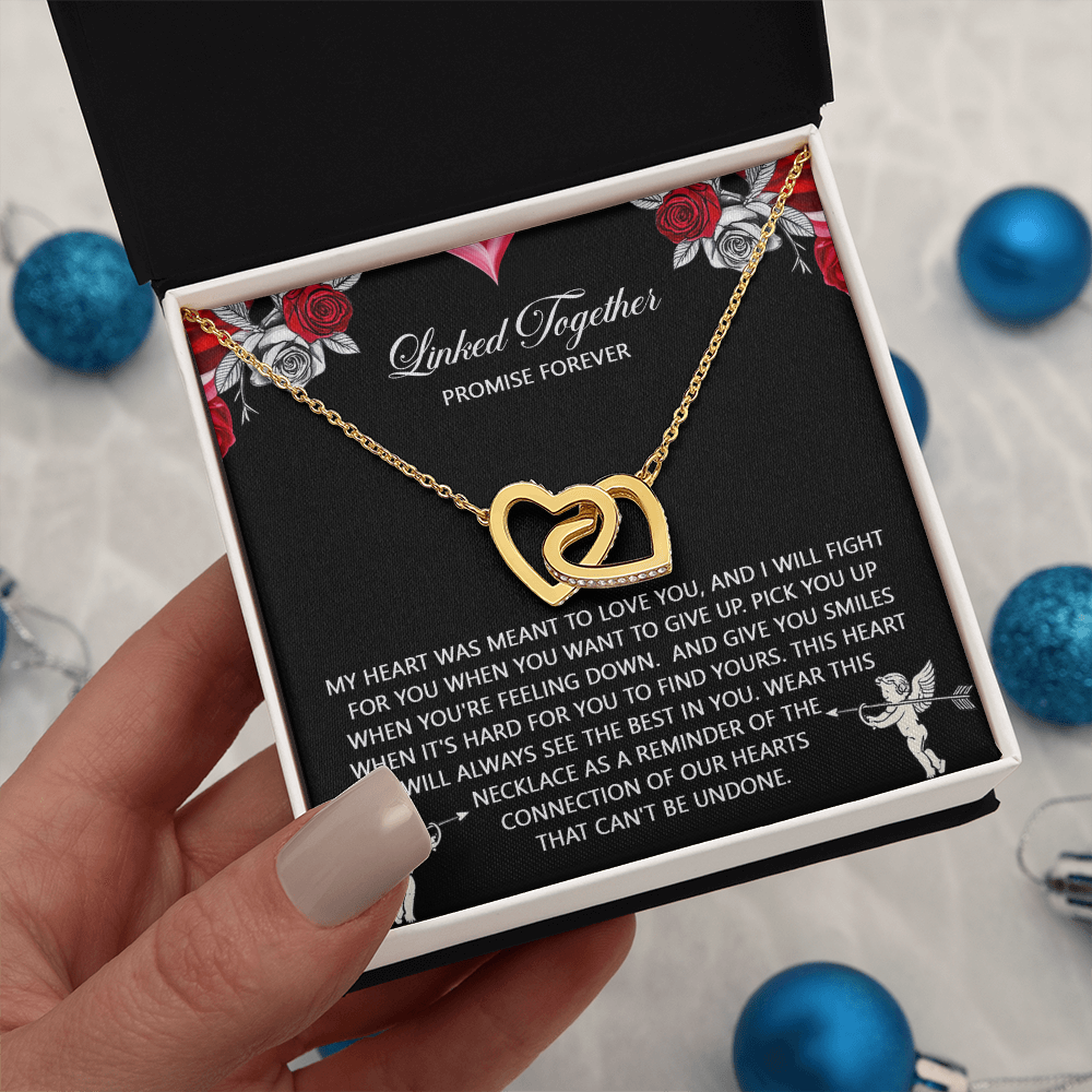Linked Together Promise Forever Necklace, Valentine's Day Gifts For Women, Best Valentine Gifts For Wife, Valentine's For Her, Female Valentine Gifts