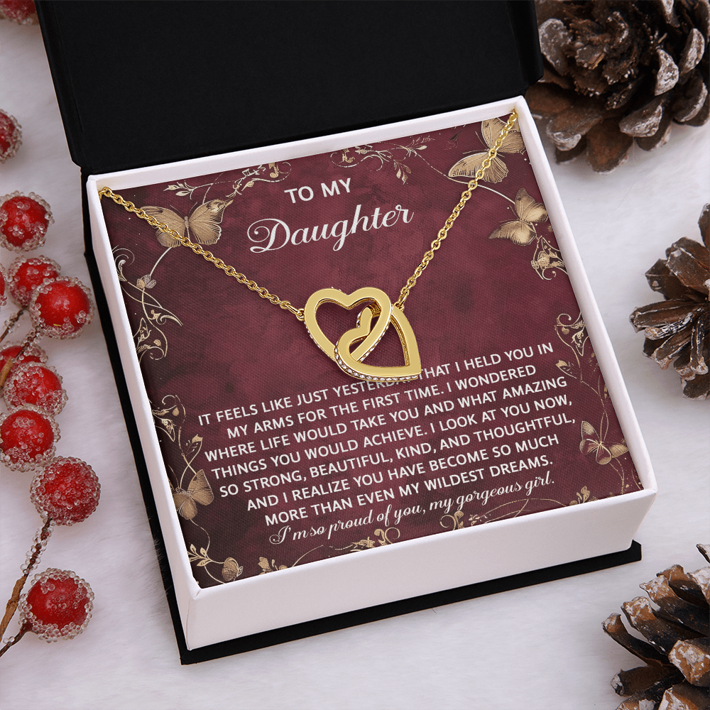 To My Daughter Necklace, Gifts For Adult Daughter From Mom, Mom And Daughter Necklace, My Daughter Gifts From Dad