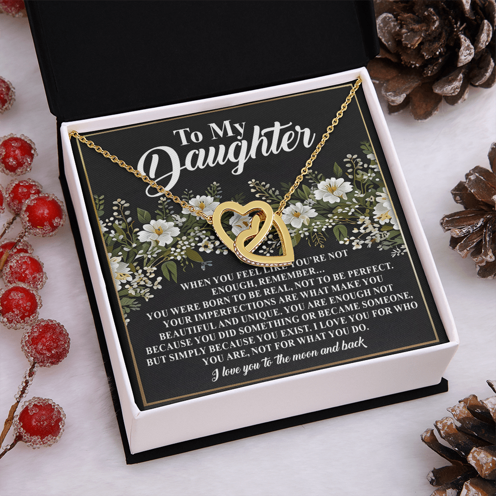 To My Daughter Necklace, Daughter Necklace From Mom And Dad, Dad To Daughter Necklace, Daughter Necklace From Mom And Dad