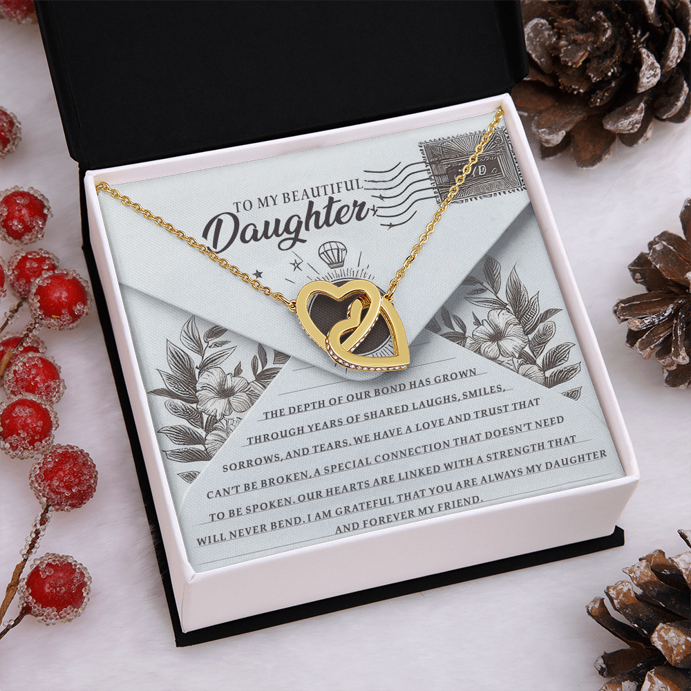 To My Beautiful Daughter Necklace, Daughter Necklace From Mom, Christmas Gift For Adult Daughter, Daughter Necklace From Mom