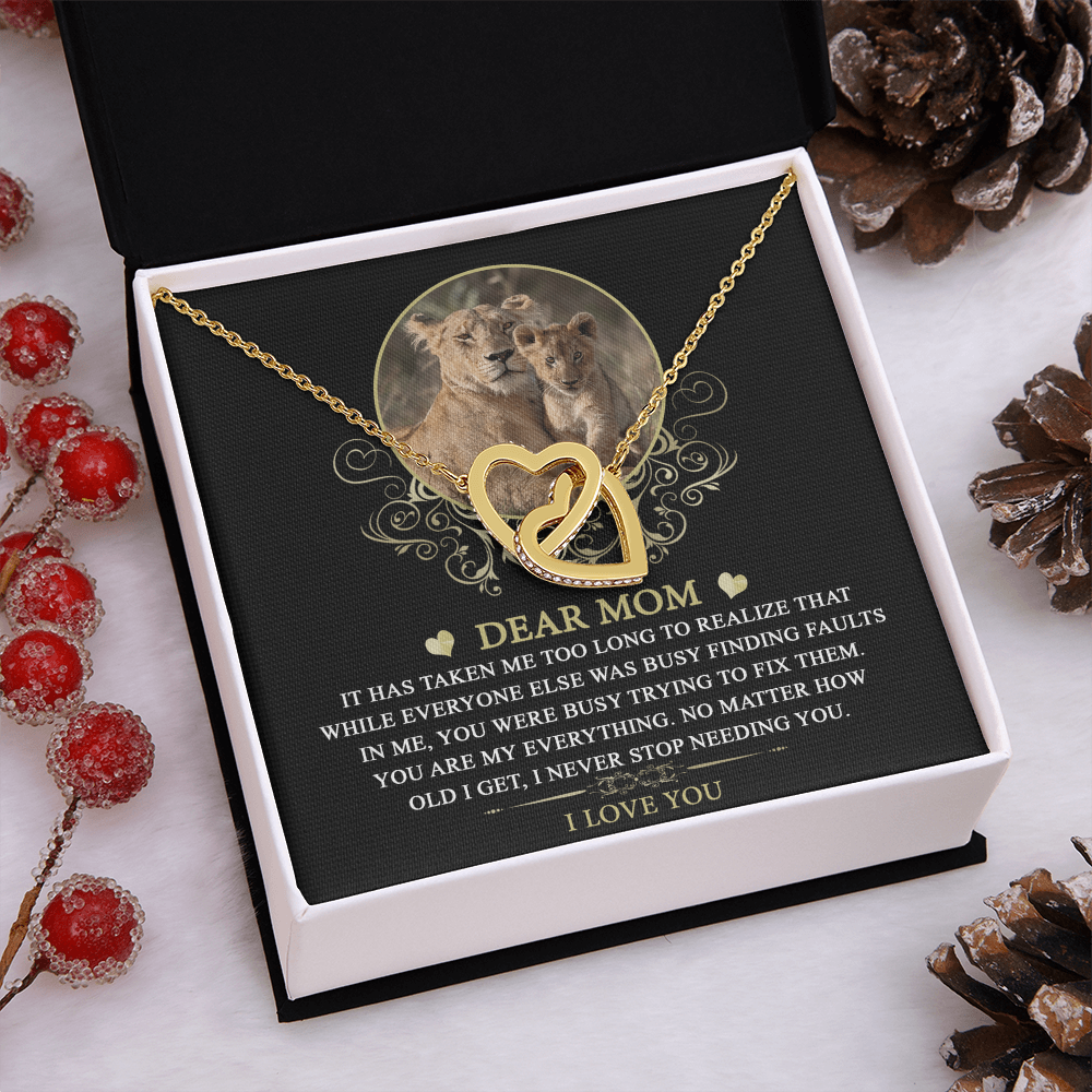 Dear Mom Necklace, Necklace Mom From Daughter, Mothers Day Gifts For Mom In Spanish, Message Card Necklace Gift
