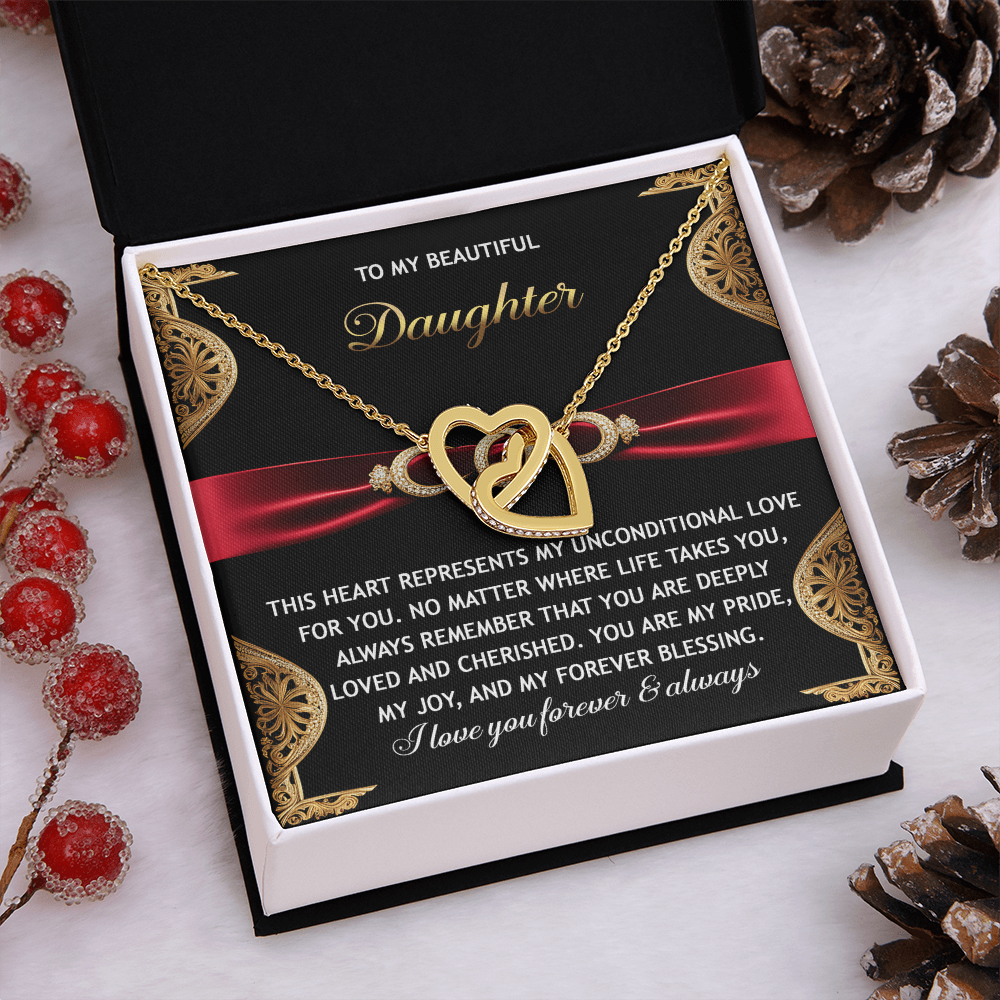 To My Beautiful Daughter Necklace, For My Daughter From Dad, Daughter Gifts From Mom, Gifts For Grown Daughter