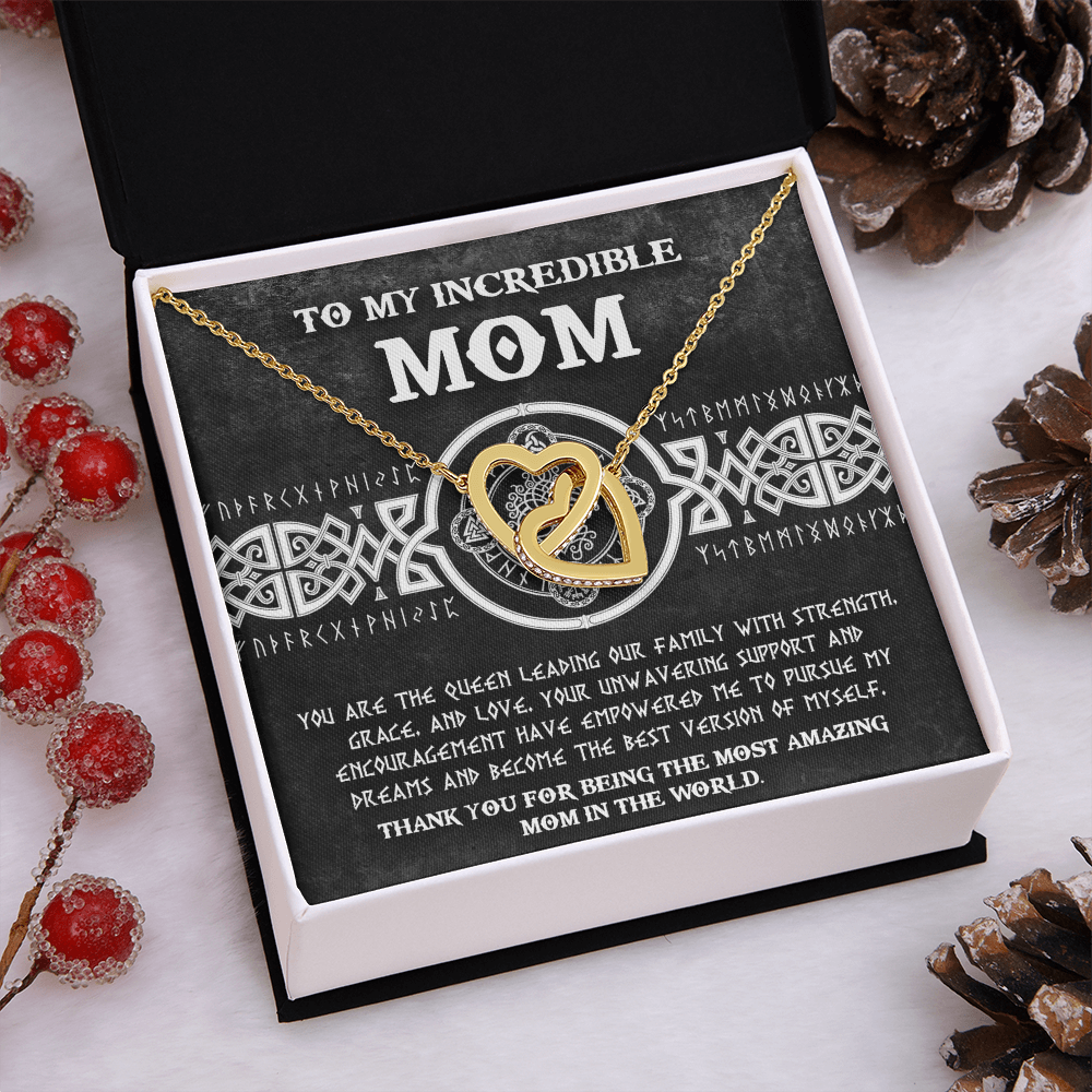 To My Incredible Mom Necklace, Necklaces For Moms From Daughters, Message Card Necklace Gift To Mom, Necklaces For Moms