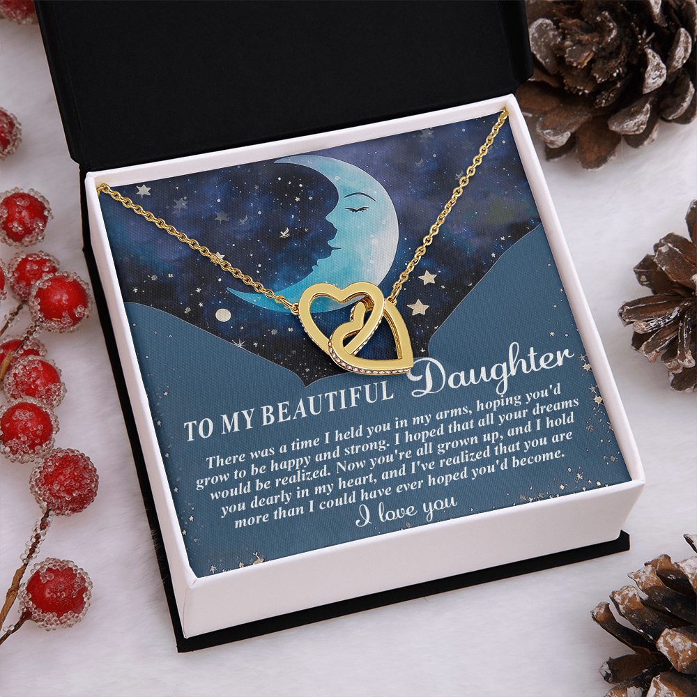 To My Beautiful Daughter Necklace, Dad Necklace For Daughter, My Daughter Necklace From Mom, Dad To Daughter Necklace I Love You