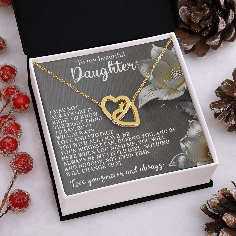 To My Beautiful Daughter Necklace, Mother Daughter Locket Necklace, To My Daughter Necklace From Dad Gold, To My Daughter Necklace Love Dad