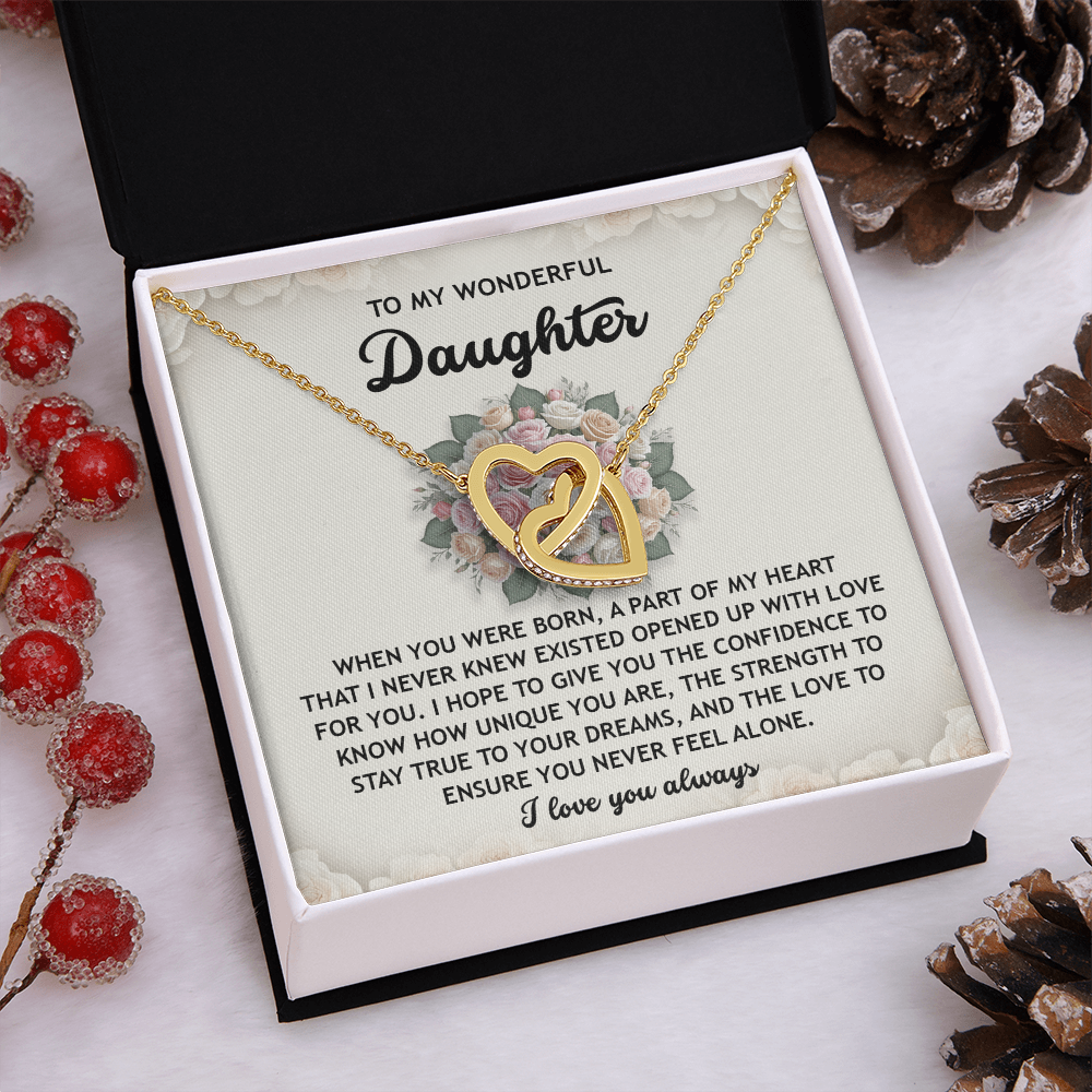 To My Wonderful Daughter Necklace, To My Daughter From Mom, Valentines Day Gifts For Daughter, Gifts For My Daughter