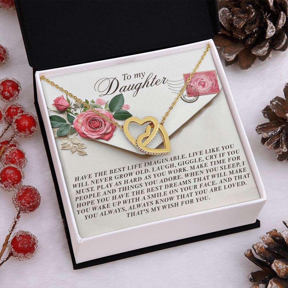 To My Daughter Necklace, Daughter Necklace From Daddy, Birthday Gifts For Daughter Adult, Daughter Necklace From Daddy