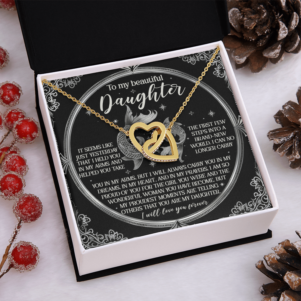 To My Beautiful Daughter Necklace, For My Daughter From Mom, Daughter Gifts From Dad, For My Daughter From Dad