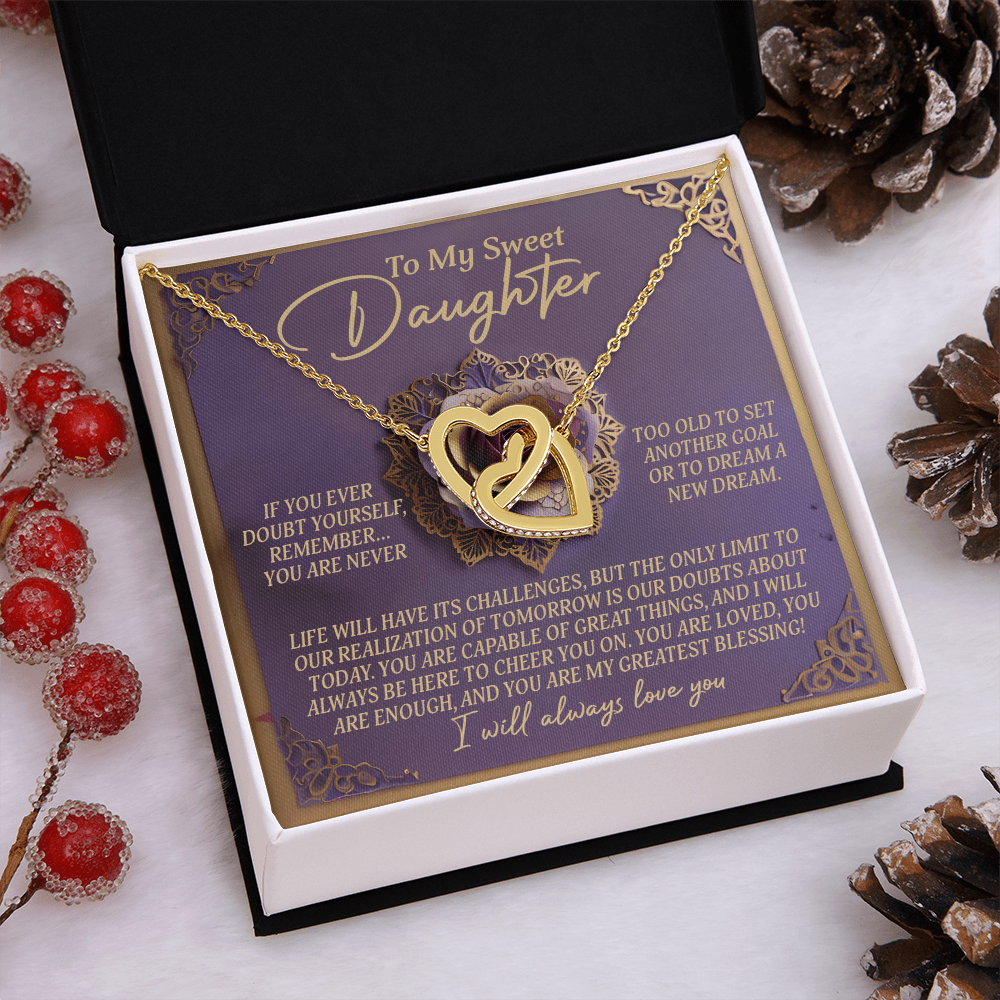 To My Sweet Daughter Necklace, To My Daughter From Dad, Mother And Daughter Jewelry, To My Daughter From Mom