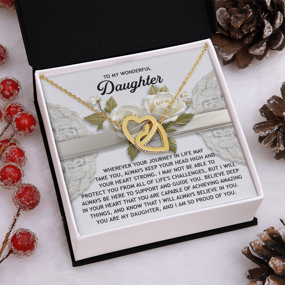 To My Wonderful Daughter Necklace, Gift For My Daughter, To My Daughter Necklace From Dad, Mother And Daughter Necklace