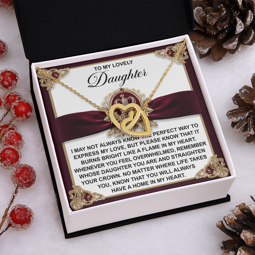 To My Lovely Daughter Necklace, To My Daughter Necklace From Dad, Gifts From Dad To Daughter, Matching Necklaces For Mom And Daughter