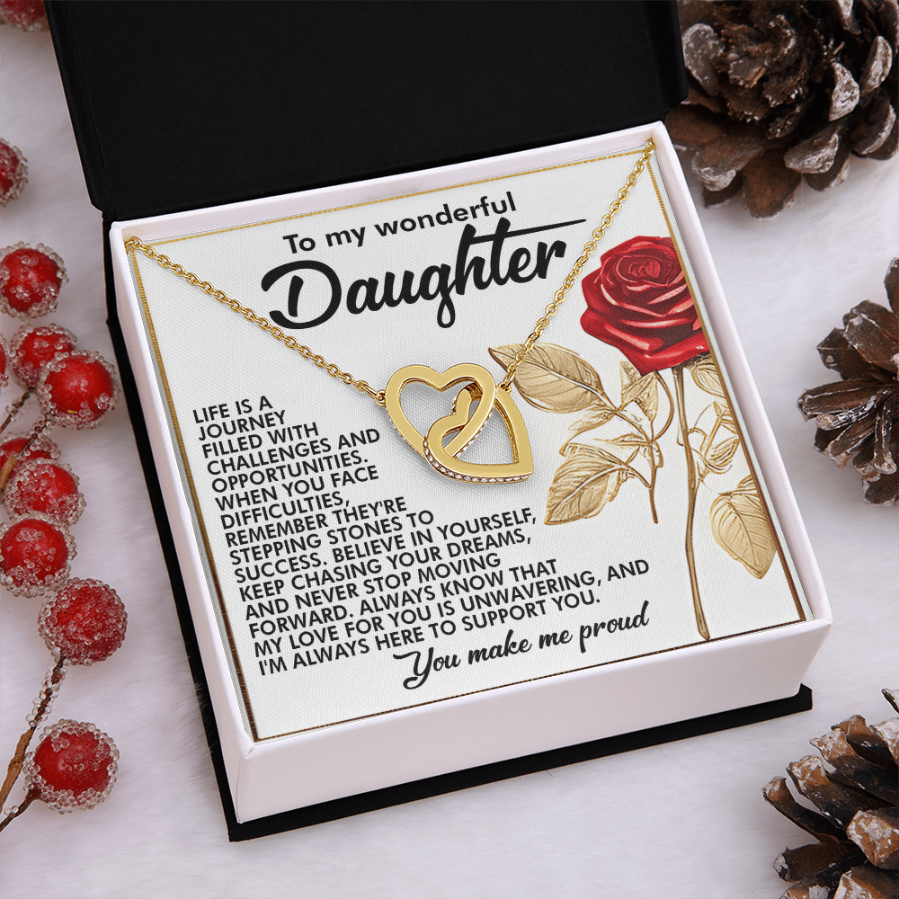 To My Wonderful Daughter Necklace, Gifts For Grown Daughter From Dad, Daughter Valentine Gift From Dad, Daughter Necklace From Parents