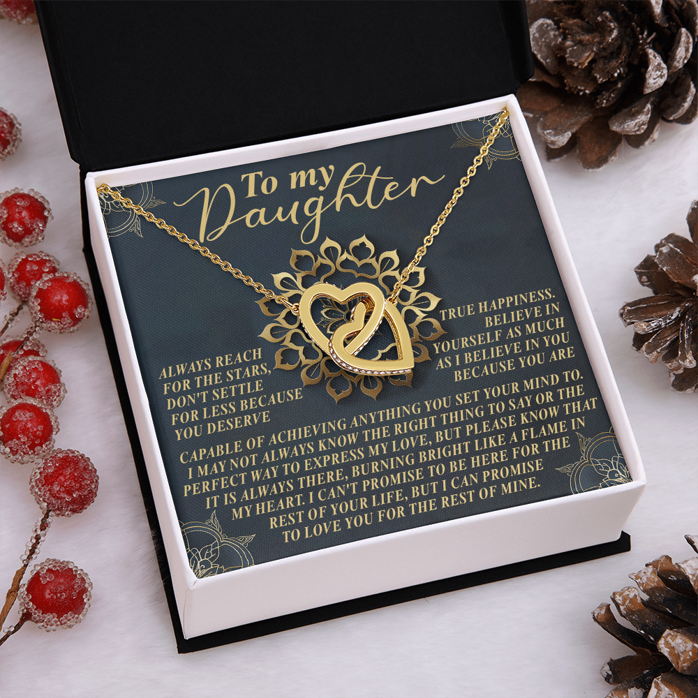 To My Daughter Necklace, Daddy To Daughter Necklace, Valentine For Daughter From Dad, Valentines From Dad To Daughter