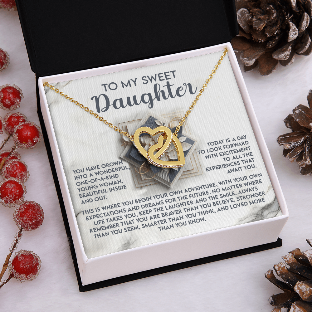 To My Sweet Daughter Necklace, Mother Daughter Necklace Gold, Gifts For Daughter From Dad, Matching Necklaces For Mom And Daughter