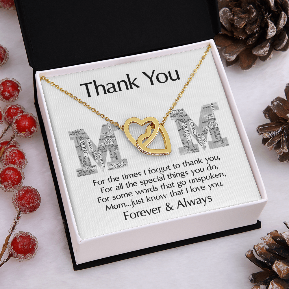 Thank You Mom Necklace, Mothers Day Gifts From Daughter, Mother S Day Gifts For Mom From Daughter, Gifts For Mom Wedding Day