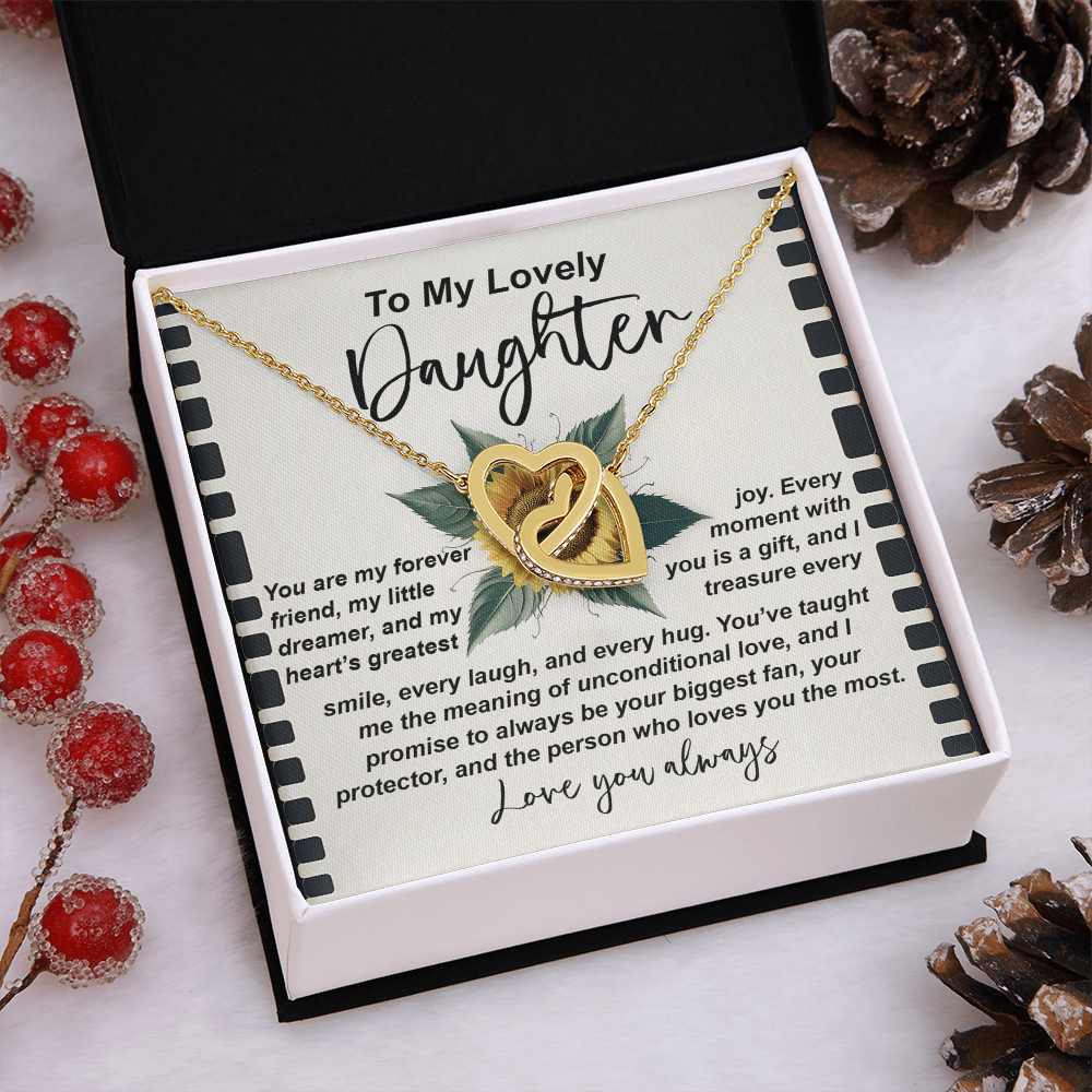 To My Lovely Daughter Necklace, Daughter Necklaces From Mom, Daughter Birthday Gifts From Mom, Daughter Necklace From Mom And Dad
