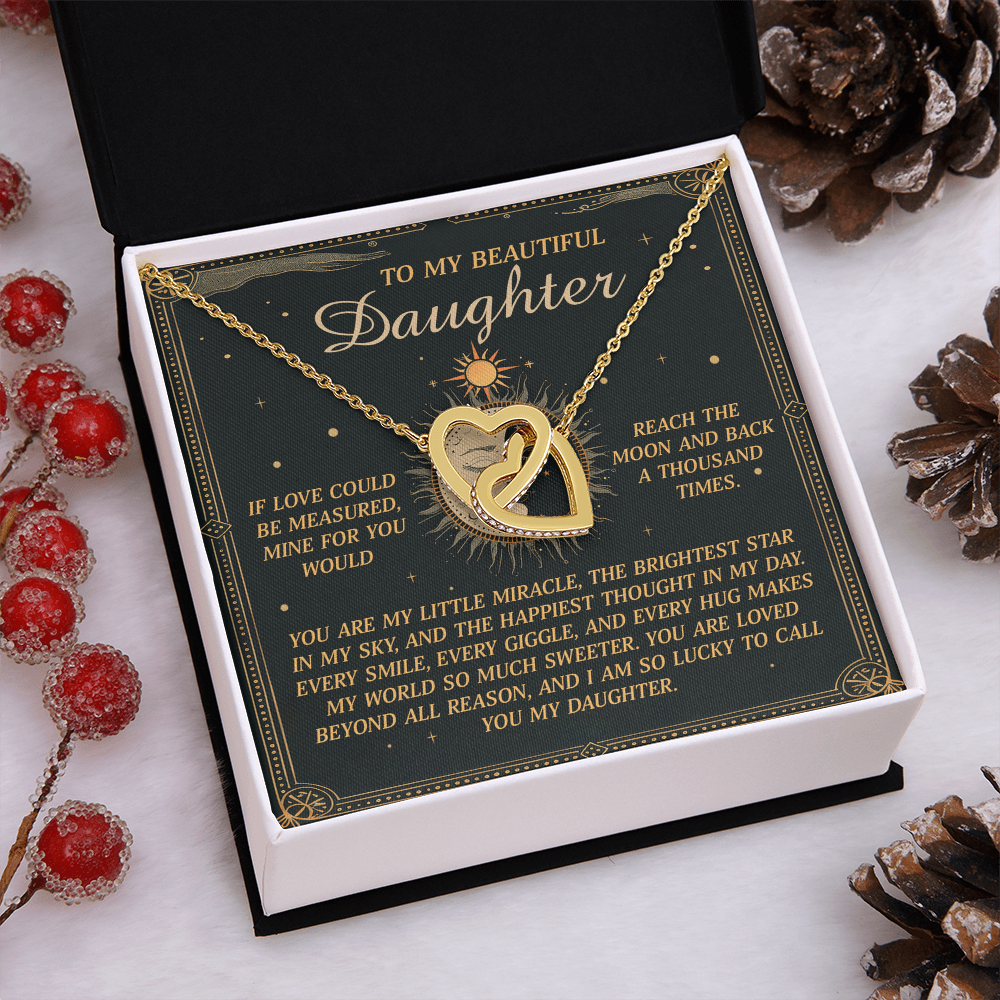 To My Beautiful Daughter Necklace, Bonus Daughter Gifts Unique, Birthday Gift For Adult Daughter, Christmas Gifts For Adult Daughter