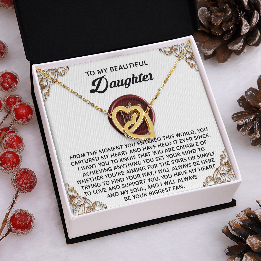 To My Beautiful Daughter Necklace, Necklace For My Daughter, Gifts For Daughter From Dad, Daughter Necklace From Mom