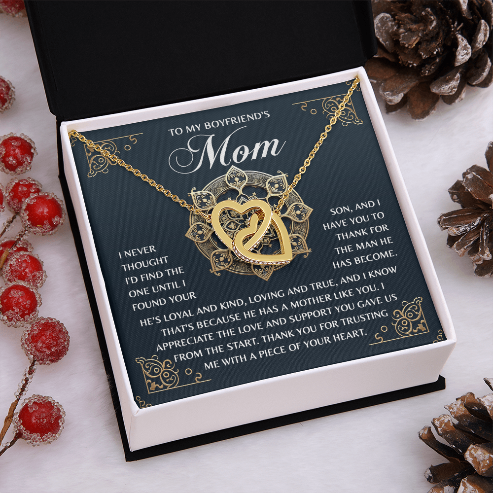 To My Boyrfriend's Mom Necklace, Boyfriends Mom Mothers Day Gift, Christmas Presents For Bf Mom, Christmas Gifts For Bfs Mom