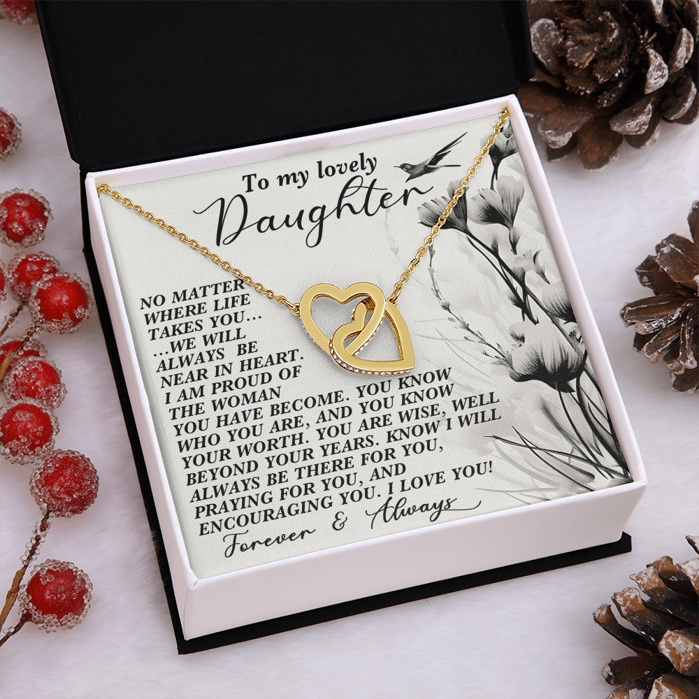 To My Lovely Daughter Necklace, Necklace For My Daughter, Mom And Daughter Gifts, Necklaces For Daughter From Dad