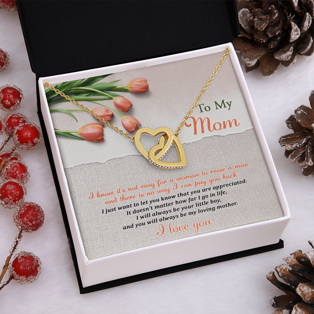 To My Mom Necklace, Message Card Birthday Necklace, Mom Gift Sterling Silver Necklace, Mothers Day Necklace Mom